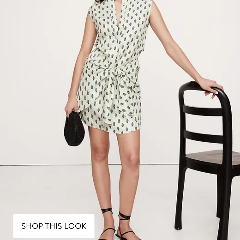 Elegant Green Patterned Dress